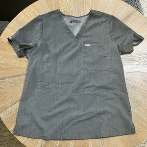 Woman’s Figs Gray Scrub Top